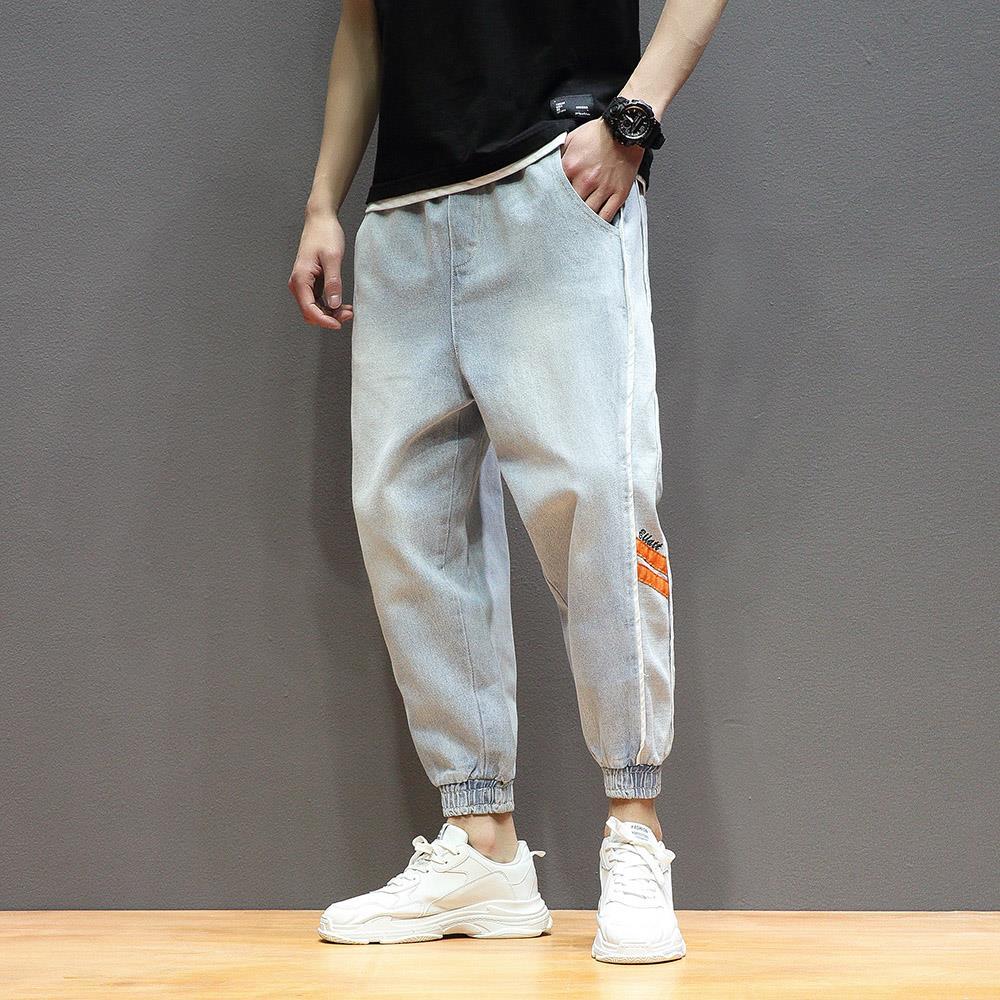 Boomer Yu Wenle Tooling Jeans Men's Loose Day Ensemble Retro Bunch Foot Trend Leisure 90% Pants Fall Repair