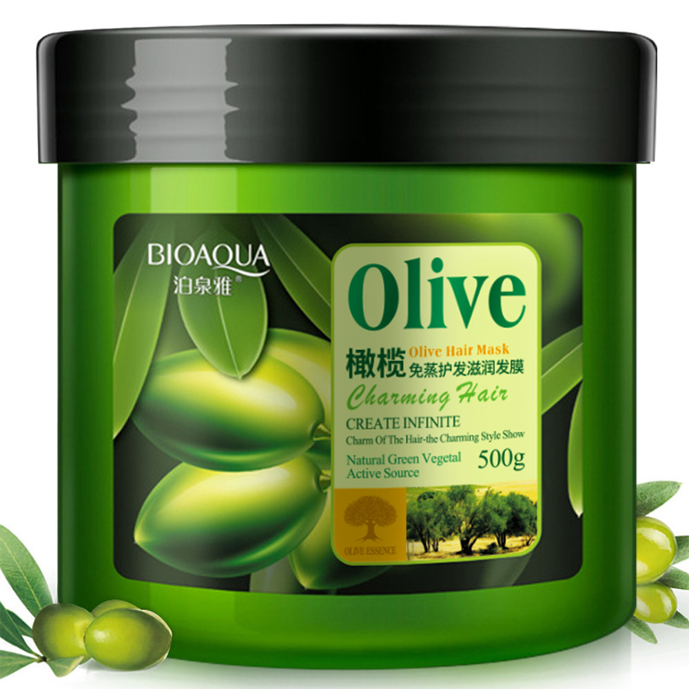 Poquanya olive steam-free care nutrition hair mask inverted film baked ointment frizzy smoothing conditioner
