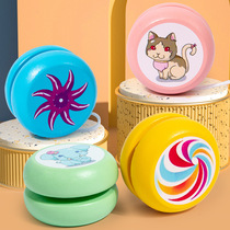 Kitten yo-yo childrens toy cartoon wooden yo-yo boy primary school student hands-on coordination stall toy