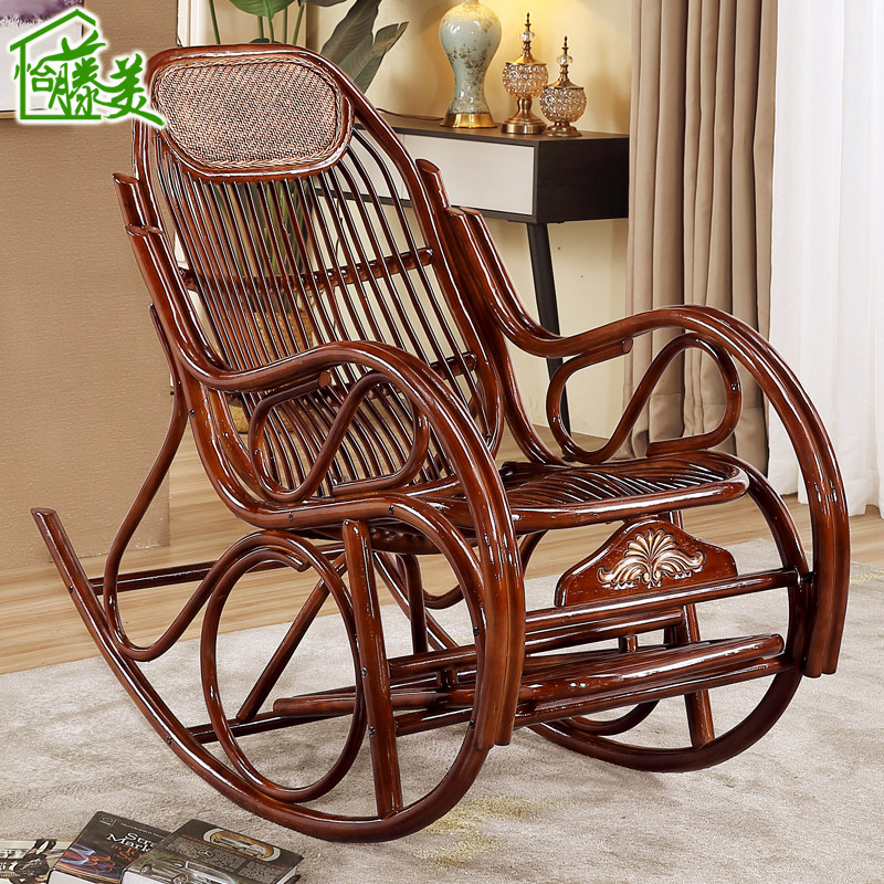 Balcony Real Rattan choreography chair grown-up Leisure Reclining Armchair Home For Home Casual Vines Backrest Chair Cool Chair-Taobao