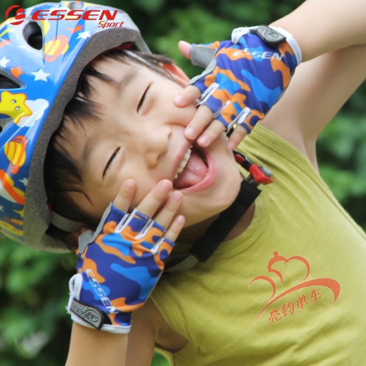 mua xe thăng bằng cho bé ở hà nội Ưu đãi đặc biệt xác thực ESSEN găng tay trẻ em chuyên nghiệp cân bằng xe đạp xe tay ga chống trượt găng tay nửa ngón - Smart Scooter xe điện cân bằng homesheel