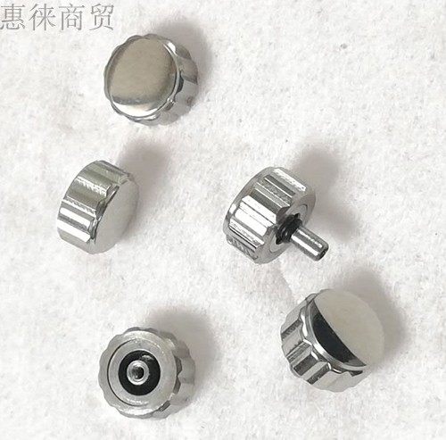 Watch accessories All steel handle the head table with silver outer diameter 5 5mm flat long neck watch crown 6 0mm thick inner fine 5mm