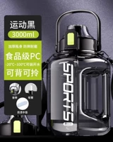 [Можно носить на спине или носить с собой] Спортивный черный, 3,0 л (может вмещать 𫔭 воду), утолщенный ПК + противоожоговая подушечка для рук.