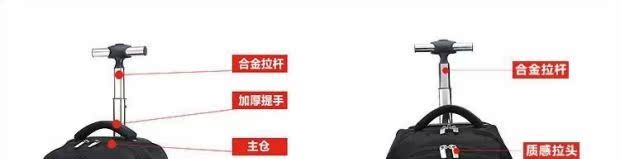 Sử dụng kép xe đẩy ba lô du lịch túi phổ quát ở nước ngoài túi hành lý túi du lịch với bánh xe ổ khóa phổ quát đôi vai - Túi du lịch túi đựng mỹ phẩm du lịch