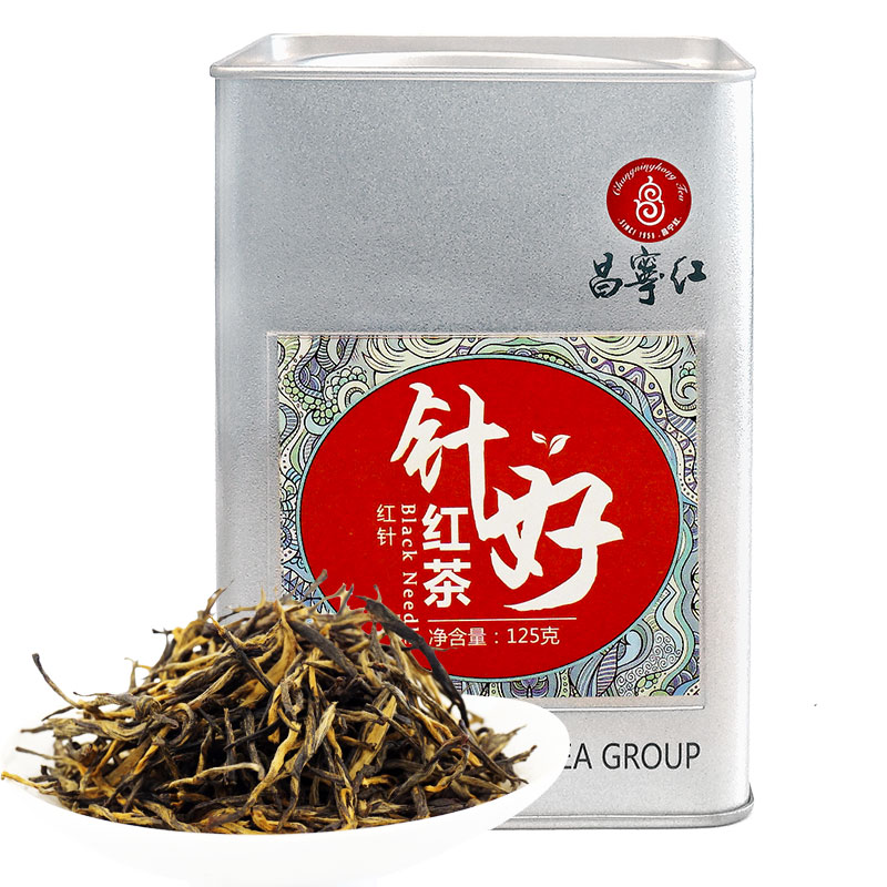 云南滇红特级红茶大叶种茶叶蜜香金针红茶昌宁红针好铁罐工夫红茶