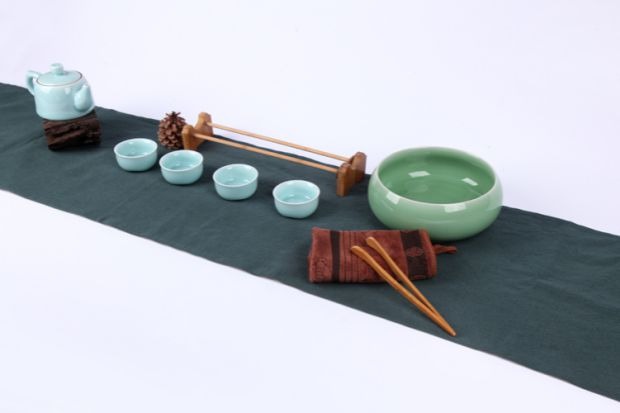 Bán hàng trực tiếp Đặc biệt trà Kung Fu bộ phụ kiện trà đạo clip Trà tre kẹp cốc trà xanh nhíp - Trà sứ bộ ấm chén cao cấp