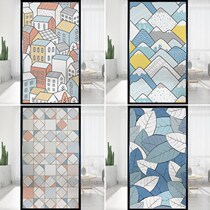 Glass Anti-Peeping Film Opaque Window Paper Glass Sticker Self-Adhesive Glass Film Frosted Membrane Anti-Privacy Bathroom Anti-Walk Light