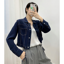 Little Penguin Factory Director 2021 Contrast color wiring original design mulberry silk shirt coat womens short silk coat