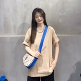 MLB, цветная летняя футболка с коротким рукавом подходит для мужчин и женщин для влюбленных