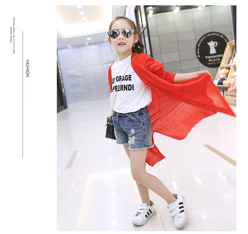 Quần short nữ mùa hè 2019 mới thủy triều bé gái thời trang quần hot trong quần lửng bé trai mùa hè - Quần jean quần ống rộng trẻ em
