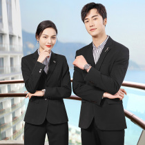 Autumn and winter mens and womens same style business dress jewelry store hotel front desk work clothes womens suits high-end fashion professional wear