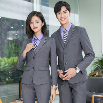 Autumn and winter suits long-sleeved the same professional formal wear sales department hotel work clothes mens and womens business suits fashionable temperament