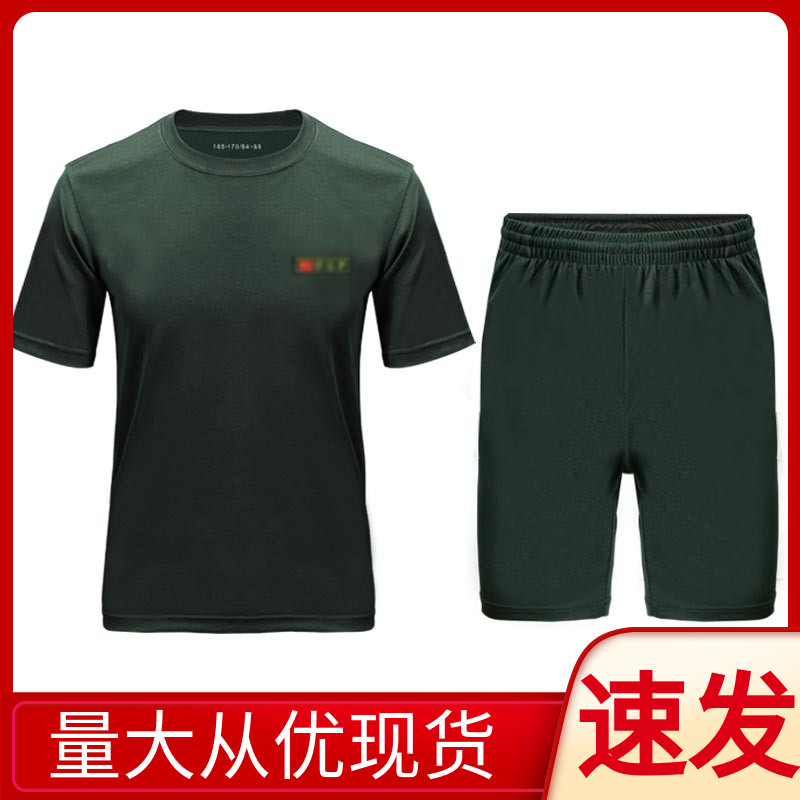 Physical suit Short sleeve suit Men's round neck summer quick-drying shorts Martial fitness training suit New quick-drying training T-shirt