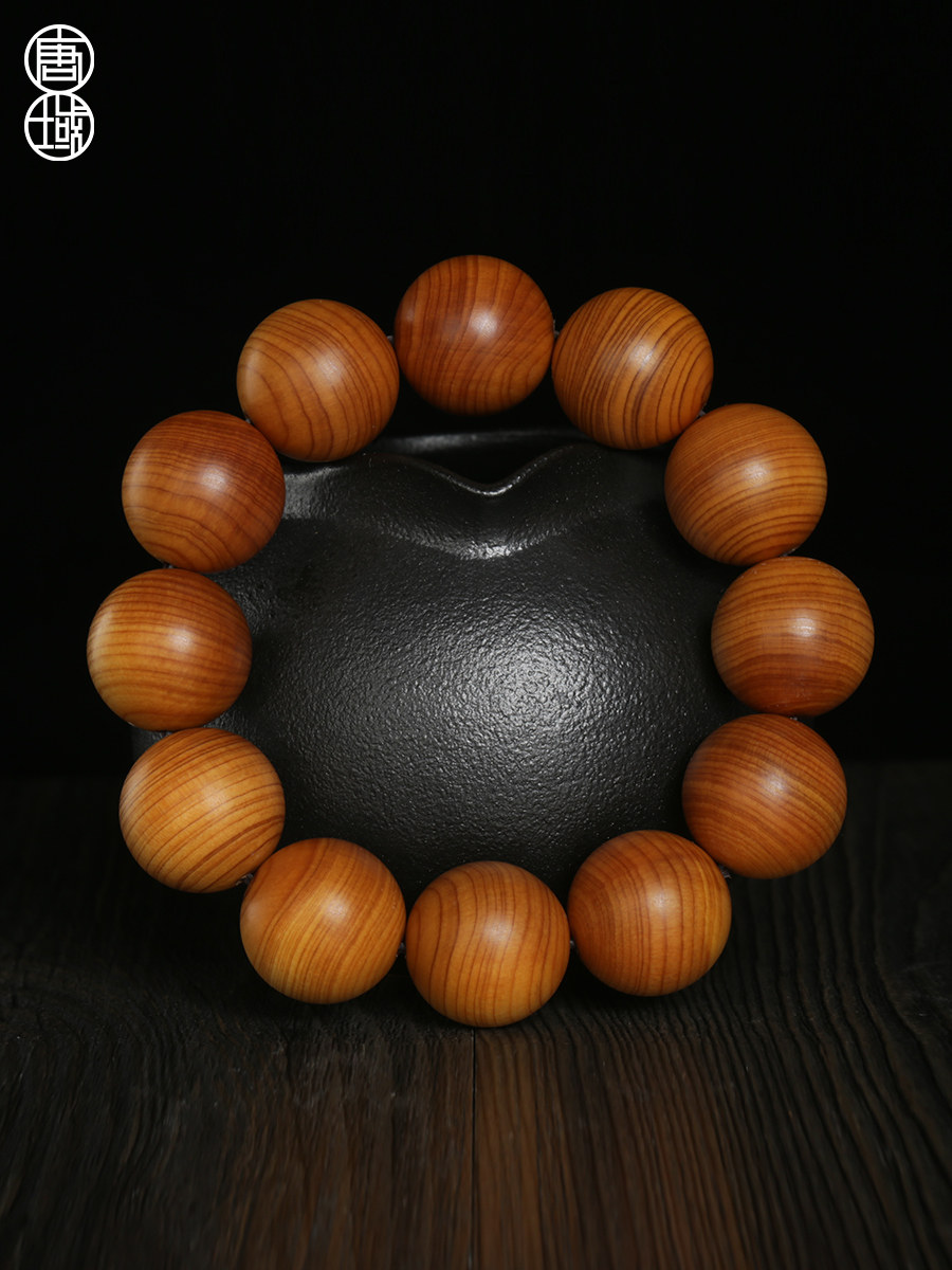 Tang Yuya cypress hand string Taihang Mountain cliff cypress Taihang material Buddha beads hand string Taihang aging water wave Suzhu 20mm