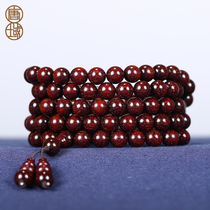 Tang Dynasty India full of Venus small-leaf red sandalwood hand string high-density old material 108 rosary beads beads male and female wooden bracelet