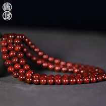Authentic Indian small leaf red sandalwood hand string 108 men and women play bracelet 2 0 old wood high dense Gold Star Beads