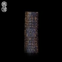 Tang Dynasty submerged grade Nha Trang black and white Qinan agarwood carved agarwood Guanyin Maitreya pendant retro literary necklace men and women