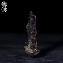 Tang Dynasty Shouxian carving black Qinan agarwood carving ornaments