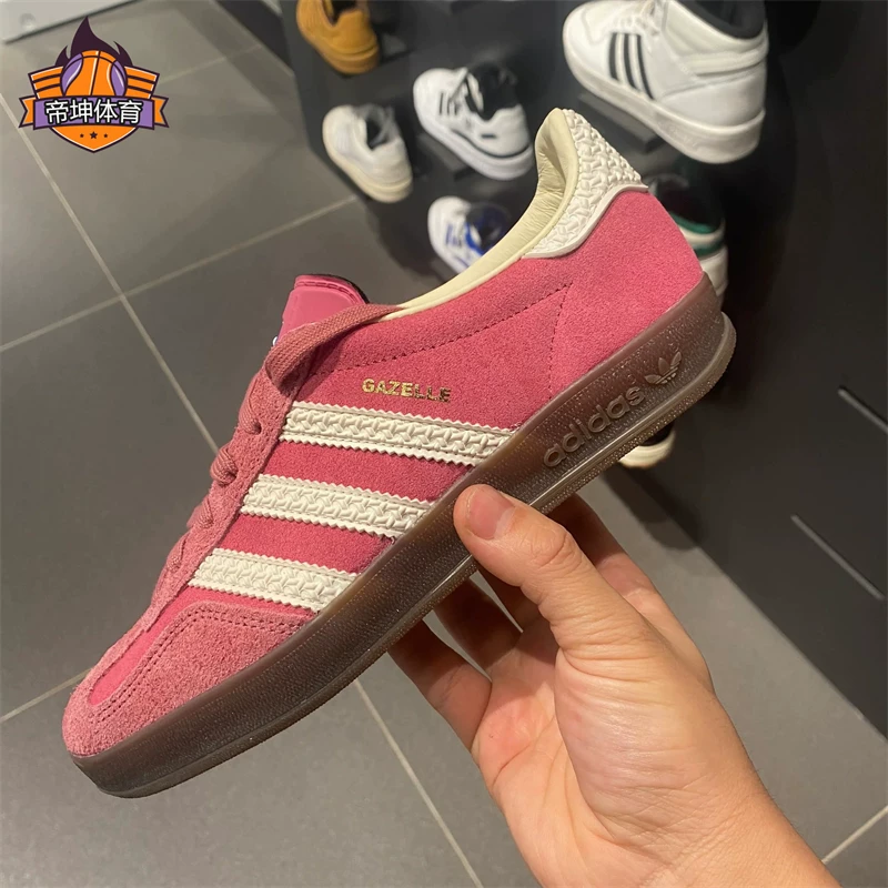 Adidas Gazelle Indoor Pink Strawberry Bear Женские кроссовки Dexun IF1809