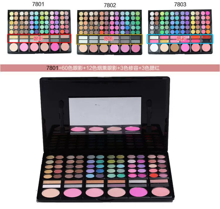 78 màu phấn mắt palette trang điểm set full set của multi-màu sân khấu chuyên nghiệp kết hợp trang điểm pearlescent matte màu phấn mắt