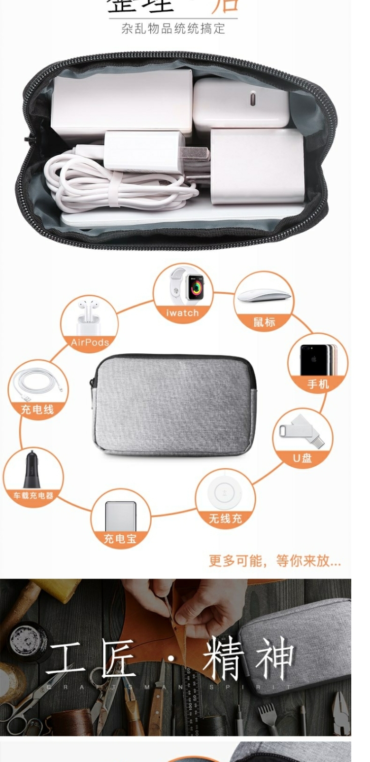 Túi chống bọc phụ kiện kỹ thuật số lưu trữ Oxford mô hình vải váy U đĩa U Shield Bluetooth phụ kiện túi hộp thẻ nhớ - Lưu trữ cho sản phẩm kỹ thuật số vỏ đựng airpod 2