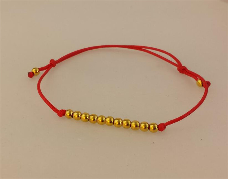 Việt Nam Shajin vòng chân nữ chuyển hạt nam năm nay dây đỏ quà tặng vòng chân vàng dày cho bạn gái - Vòng chân vòng đeo chân