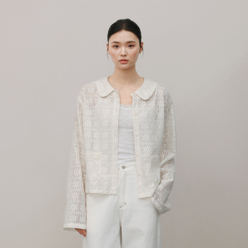 Glysix Casual Retro Daisy Small Lapel Cardigan for Women, Chanel Style, Slimming, Versatile, Thin Shirt for Spring and Summer