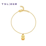 Золотой счастливый клевер, браслет, цепочка, ювелирное украшение с буквами