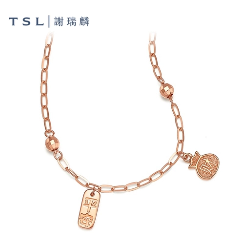 Tsl Xie Ruilin Wish Series 18K Золотой браслет PING Cai Fu Bao Fangfu выбрал Mandarin Women's New Ag677