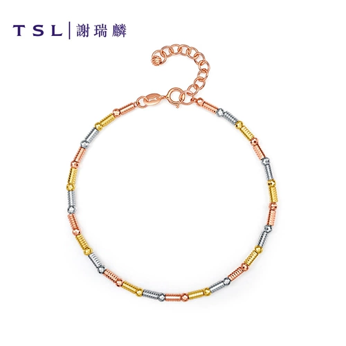 Модный браслет, платиновое ювелирное украшение, 18 карат, три цвета