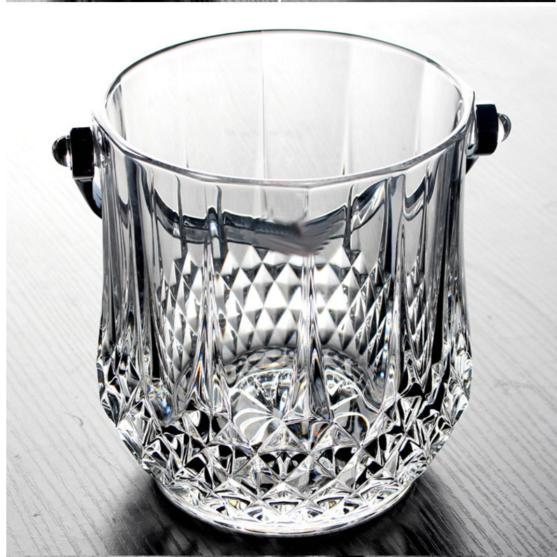 Big number Crystal glass Champagne Ice Bucket Bar KTV Loaded Ice Diamonds Barrel Spit barrel with handle