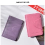Cặp thẻ gói da bò nữ Hàn Quốc đơn giản nhỏ chủ thẻ kinh doanh thẻ trong suốt thẻ túi gói thẻ siêu mỏng bộ nam ví nam pedro