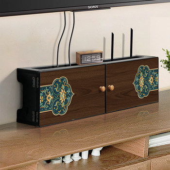 Middle-aged wifi optical cat router storage box on the wall