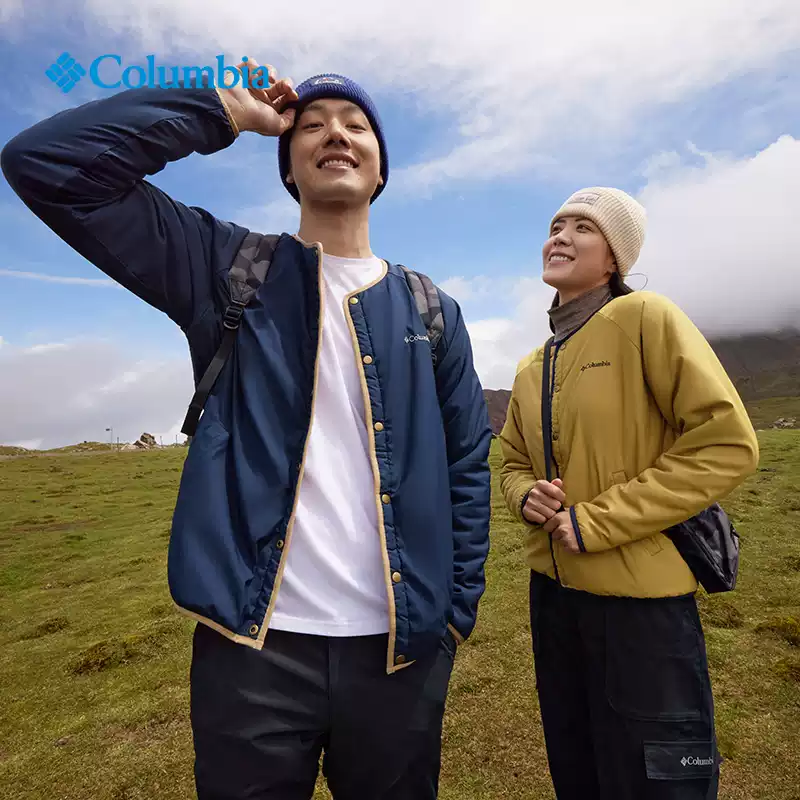 Zhang jingyi's style: colombian outdoor unisex water-repellent fashion reversible fleece jacket ae5693