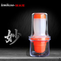 Lin Miku high temperature silicone brush barbecue brush Baking oil control barbecue comes with oil bottle oil brush kitchen oil brush bottle