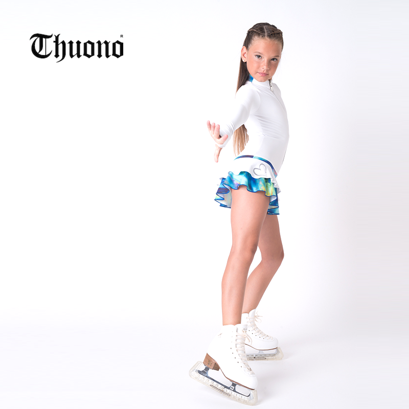 THUONO ITALIAN ORIGINAL Imported Children Figure Dress Performance Dress Adult Female Spring Summer Autumn Dress Short Dress White