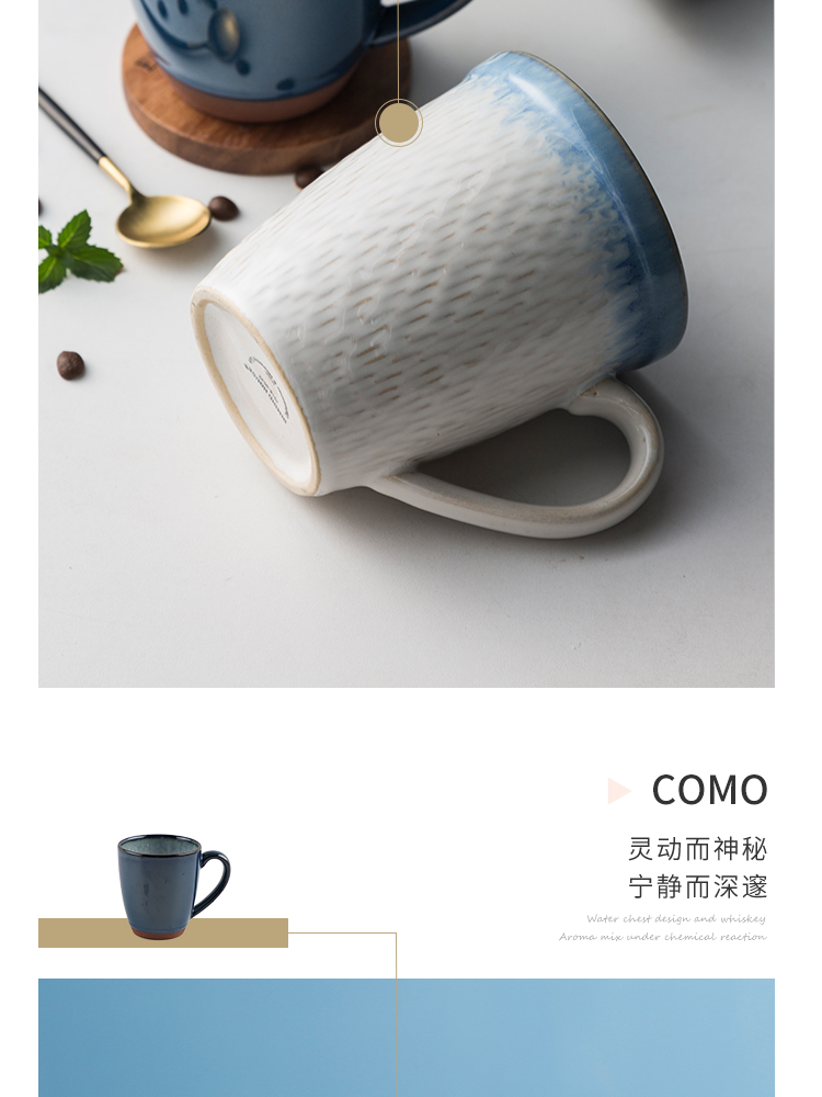 Ceramic keller como European contracted household coffee cup tea cup creative move office men and women