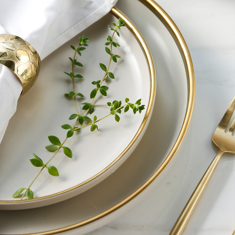 High level tableware suit gentle appearance inferior smooth ceramic bowl dish up phnom penh dish dish dish dinner plate home dishes suit