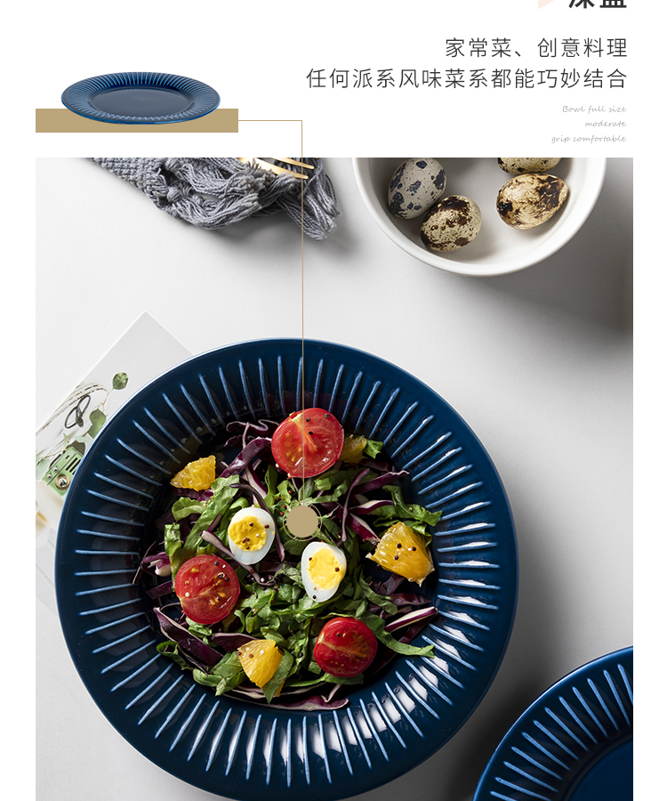 The dishes suit household contracted white and blue anaglyph ceramic tableware west pot home 0. The bread and butter plate