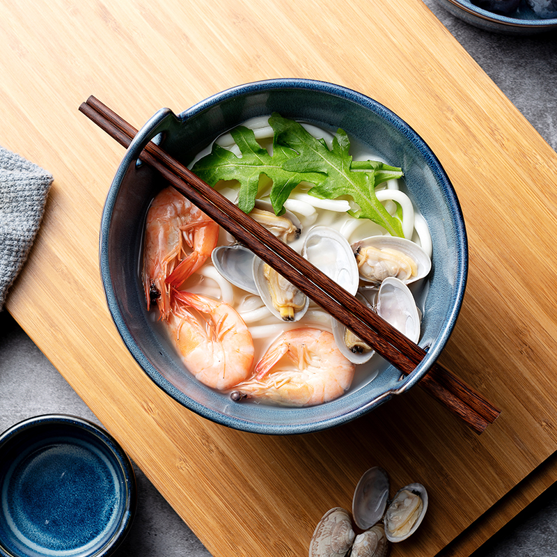 Rainbow such use creative move tableware plugged into a single ceramic bowl chopsticks la Rainbow such use large mixing bowl ears ceramic bowl