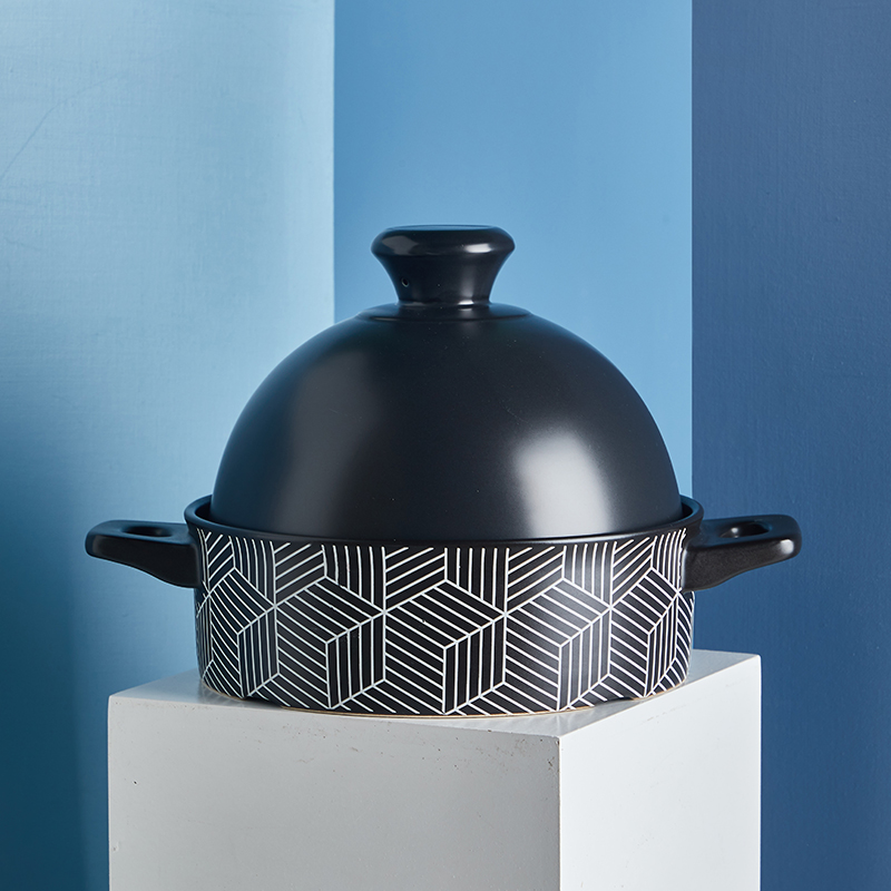 Casserole stew gas flame household large health soup Europe type high temperature resistant ceramic pan, soup rice stew