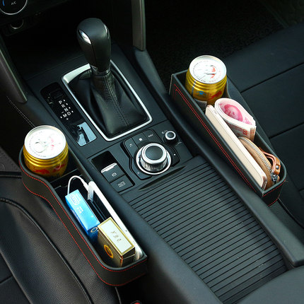 Automotive Supplies Automotive Storage Box Seat Clip Slit Gap Storage Box Car Multifunction Seat Gap Cup Holder