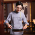 Long Sleeve nam quần áo thời trang trường Nhà hàng Khách sạn Chef của mùa thu / mùa đông Mang Trend thể được tùy chỉnh Trắng bếp Workwear 