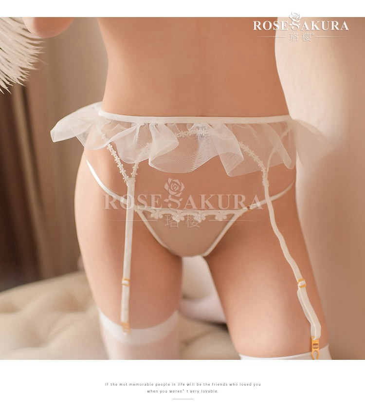 Sexy garter vớ phù hợp với vớ cô dâu khiêu dâm đồ lót ba điểm hầu gái nhỏ quan điểm ngực tất nam