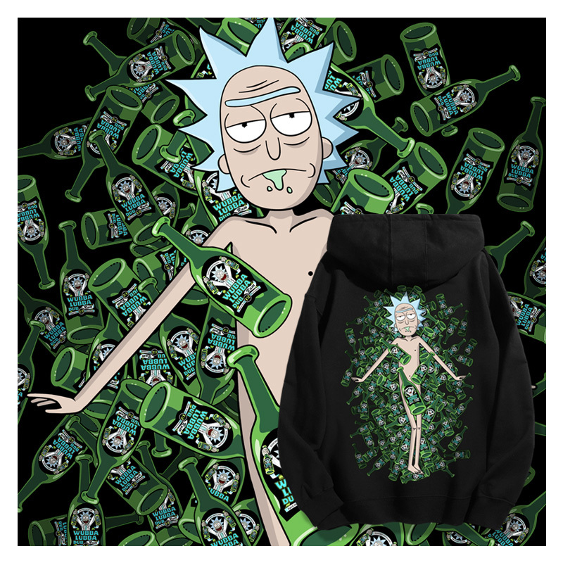 Rick and Morty Hooded Sweatshirt for Men 2023 New Autumn and Winter Trendy Brand Long-Sleeved Rick and Morty Fleece Jacket Rick and Morty Hooded Sweatshirt for Men 2023 New Autumn and Winter Trendy Brand Long-Sleeved Rick and Morty Fleece Jacket