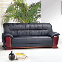 Office sofa coffee table combination leather Sipi simple three people Business reception area office sofa