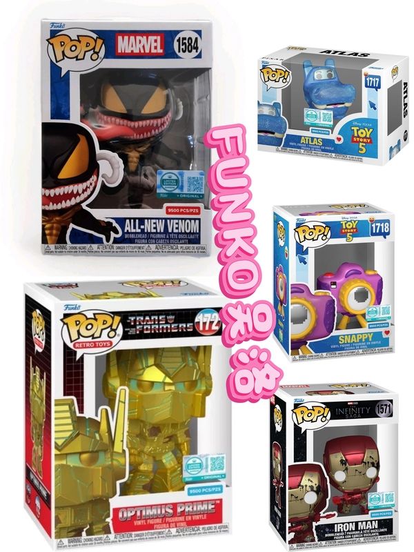 Funko Pop Global Limited Edition Marvel Venom Toy Story Hip Hop Camera Optimus Prime Iron Man Official