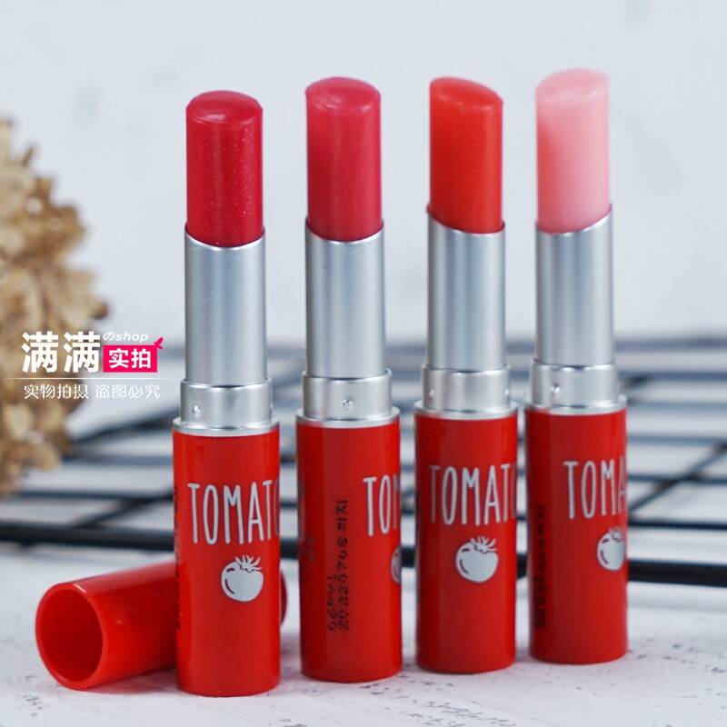Korean skinfood skin-friendly tomato tomato lipstick lipstick colored primer light color cherry color moisturizing