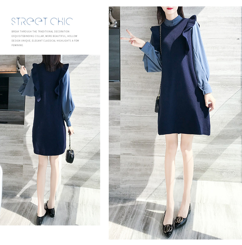 Bộ đồ hai mảnh giảm tuổi là trang phục mùa thu cổ tích 2019 mới dành cho nữ diện váy nữ phổ biến phù hợp với mùa thu - Váy eo cao 	váy chít eo	
