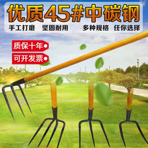 Vegetable planting tools Rake Farming tools Sea iron rake Agricultural iron grab ripper rake hoe two teeth three teeth four teeth